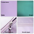 thumbnail image 3 of Bolsa de maquillaje de gran capacidad, bolsa de cosméticos de viaje, impermeable, abierta, plana, bolsa de maquillaje portátil de cuero PU, 3 of 5