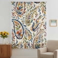 thumbnail image 3 of Paisley Flower Sheer Curtains 72 Inches Long, Spring Vintage Floral Leaf Plant Light Filering Curtains, Breathable Simi Curtain Privacy Drapes for Living Room Bedroom Lightweight Window Treatment, 3 of 9