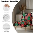 thumbnail image 7 of HELLHERO Christmas Decoration Theme Armless Accent Chair Protector, Stain Protection Dustproof Armless Chair Slipcover for Home Hotel, 7 of 7