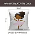 thumbnail image 2 of LALILO Throw Pillow Covers Cute African Princess Baby Girl African Cushion Cover 18" x 18", 2 Pack, 2 of 6
