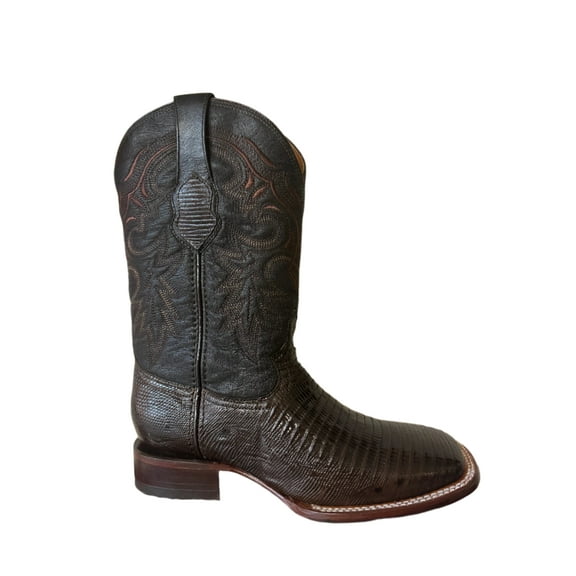 Men's Leather Chocolate Python Mid-Calf Boots