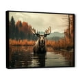 thumbnail image 2 of Designart "Autumn Palette of Brown Moose" Animals Floater Framed Canvas Art Print, 2 of 7