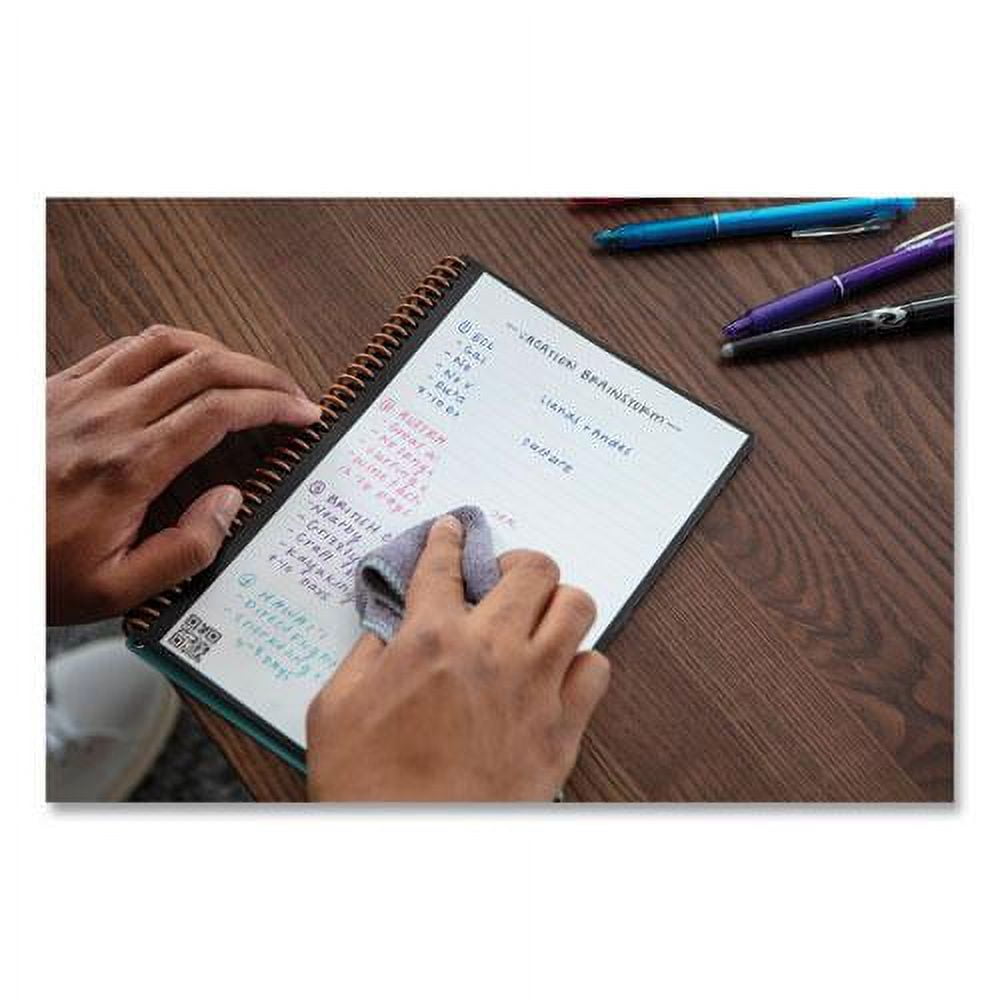"Rocketbook Core Smart Reusable and Sustianable Smart Spiral Notebook - Red - Executive Size Eco-friendly Notebook (6"" x 8.8"") - 36 Dot-Grid Pages - Includes 1 Pen and Microfiber Cloth"