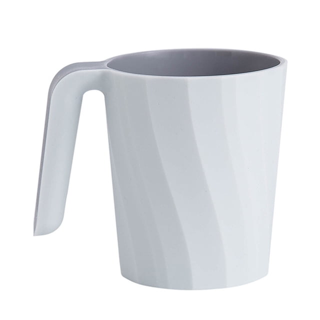Wosthever Vaso de plástico para cepillo de , vaso de baño, artículos de tocador de viaje, taza de , accesorios de baño antideslizantes de 301 Juegos de accesorios de baño gris blanco