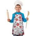 thumbnail image 2 of Pioneer Flower Floral Print Pattern Kids Aprons for Girls and Boys,Adjustable Neck Strap Toddler Aprons for Kids Cooking Baking, 2 of 7