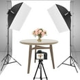 thumbnail image 3 of 45W 5500K Photography Umbrella Continuous Lighting Kit - 6.6ft x 10ft Background Support System 3pcs Muslin Backdrops Screen and 4pcs Umbrellas for Photo Portrait Studio Shoot, 3 of 8