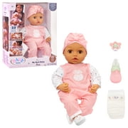 Baby Born My Real Baby Doll Ava, Light Brown Eyes, Soft-Bodied, Kids Ages 3+, Sounds, Drinks & Wets, Mouth Movements, Cries Tears