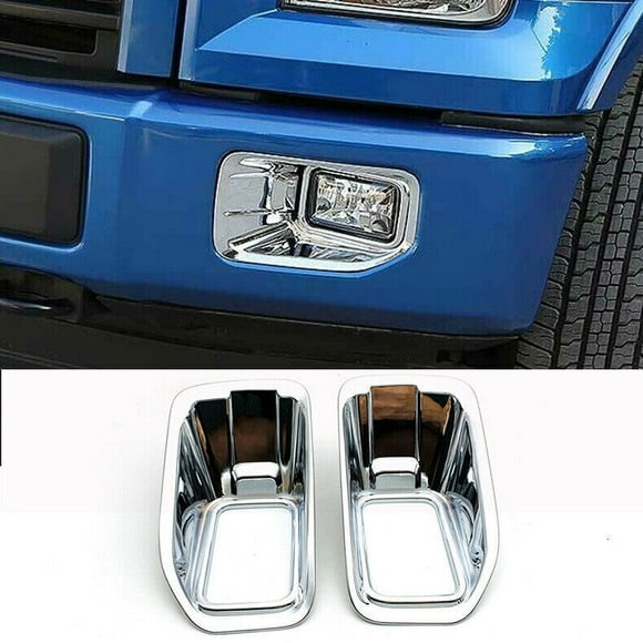 for Ford F150 F-150 2015-2020 ABS Chrome Front bumper Fog Light Lamp Cover Trim