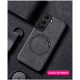 thumbnail image 1 of Funda magnética de cuero de gamuza para Samsung, funda de carga inalámbrica Magsafe, S23, S22, S21, FE, S20, S10 Plus, Ultra Note 20, 10 Pro, A52, A72, A32 Fivean unisex, 1 of 2