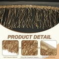 thumbnail image 3 of Uxcell 10 Yards 10 Inch Shiny Sequined Tinsel Fringe Trim, Sparkling Spangle Curtain Fringe Paillette Lace Fabric Streamer for DIY Latin Dance Costume Clothing Birthday, Gold, 3 of 6