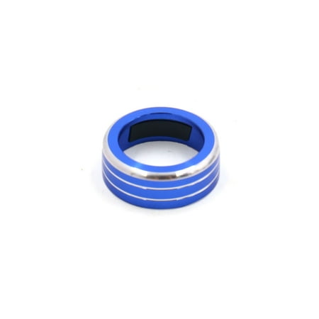 Climate Control Knobs - Car AC Climate Volume Control Knob Decoration Ring Cover for Peugeot 408 Blue
