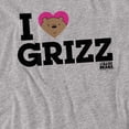 thumbnail image 2 of We Bare Bears Heart Grizz Women's T Shirt, Athletic Heather, X-Large, 2 of 6