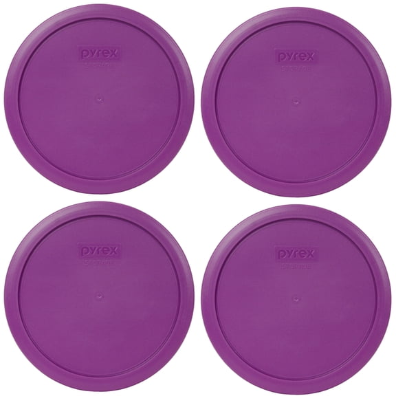 Pyrex 7404-PC 4.5qt Thistle Purple Food Storage Replacement Lids (4-Pack)