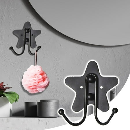 

NIUREDLTD Multifunctional Hook Bathroom Kitchen Wall Hanging Cap Cartoon Metal Clothes Double Hook