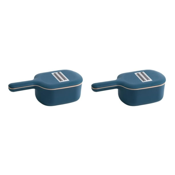 Picadora multifuncional Ounissouiy cortadora de patatas con colador azul oscuro 2Conjunto