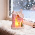 thumbnail image 2 of nTRIUQJ Enchanting Village Resin Desktop Ornament Miniature Holiday Tabletop Display Festive Winter Scene Centerpiece Collectible Crafted Cottage A, 2 of 5