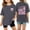 00$-Grey564, variant on Hiijoy Girls Short Sleeve Crew Neck T-Shirt Summer Letter Print Loose T Shirt Tee