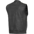 thumbnail image 2 of First Mfg Co - No Rival - Men's Motorcycle Biker Riding Black Leather Vest - 8X Large, 2 of 4