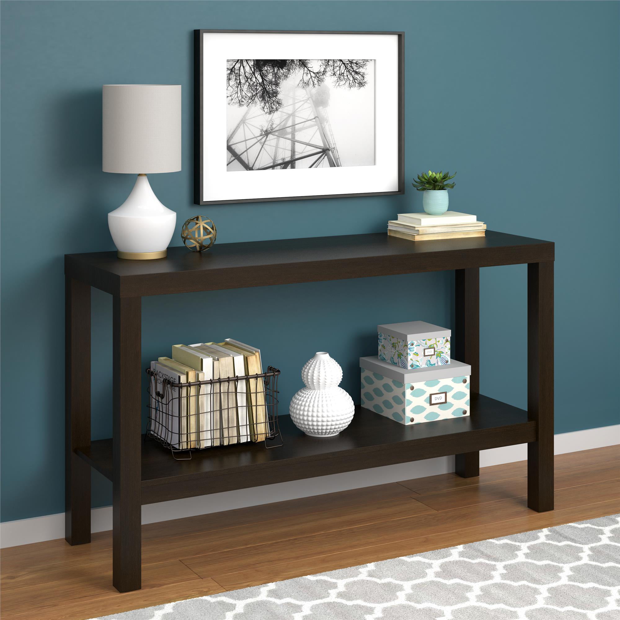 Mainstays Parsons Console Table, Multiple Colors Available - expresso