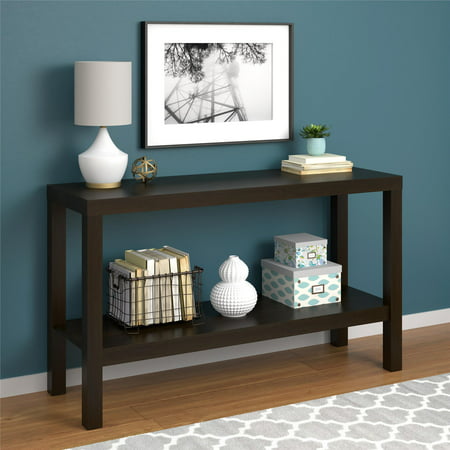 Mainstays Parsons Console Table, Mainstays Sumpter Park Console Table Canyon Walnut