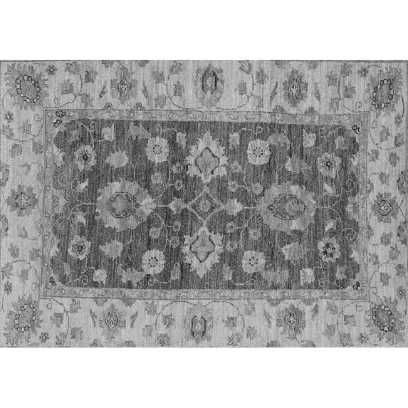 Ahgly Company Indoor Rectangle Oriental Gray Traditional Area Rugs, 5' x 8'