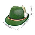 thumbnail image 2 of Byfri Felt Trilby Fedora Hat Jazz Style Oktoberfest Festival Hat for Men 24x12.5x28.5cm, 2 of 7