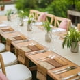 thumbnail image 4 of Cloth Napkins Set of 8 - 20x20 Inches, Farmhouse Yellow Brown Washable Reusable Table Napkins, Vintage Wooden Striped Soft & Absortbent Dining Napkin for Party Wedding Hotel Restaurant, 4 of 8