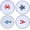 Marine animals-1, variant on Melamine Salad Plates Set of 4, Outdoor/Indoor Use, Marine Life