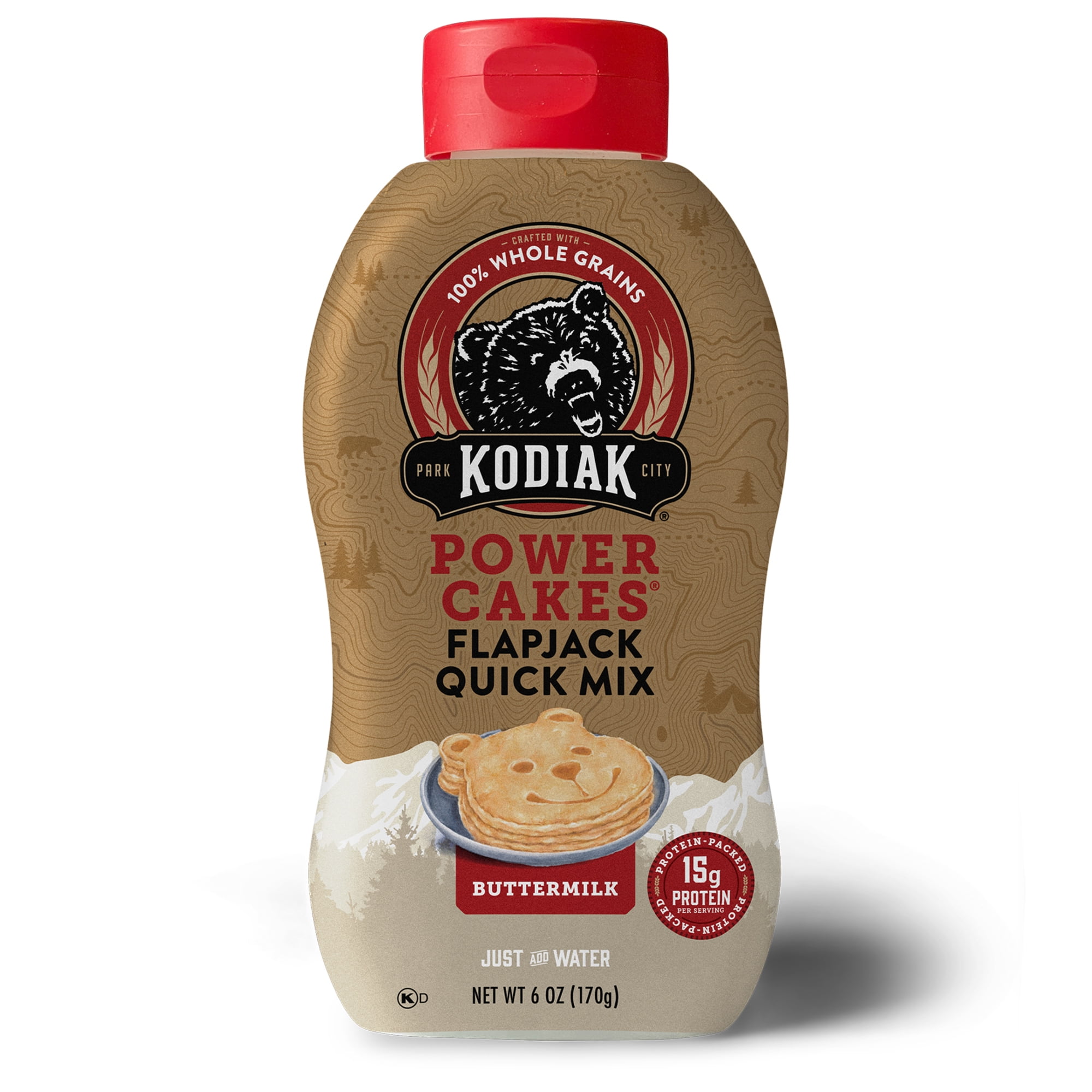 (3 pack) Kodiak Quick Mix Power Cakes Buttermilk Pancake and Waffle Mix, 6 oz