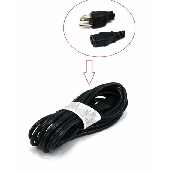 RHEA- 15 Feet 18 Awg Universal Power Cord (Iec320 C13 To Nema 5-15P)