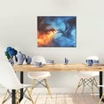 thumbnail image 5 of Gukieu Red And Blue Fire Dragon A Print Canvas Decorative Hanging Painting, Waterproof Art Wall Decoration with Frame, Suitable for Living Room, Bedroom, 5 of 6