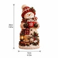 thumbnail image 3 of MInHoues Christmas Snowman Tabletop Figurine, Cute Resin Winter Holiday Ornament for Home Office Decor, Festive Snowman Decoration for Mantel Shelf, 3 of 6