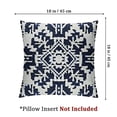 thumbnail image 4 of BANET  Decorative Couch Throw Pillow Covers Embroidered  Farmhouse Diamond Geometric Throw Pillow Cases Set Cushion Cover for Sofa Living Room Bed Pack of 2 Navy Blue 20x20in, 4 of 7