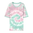 thumbnail image 4 of womens tops Tie Dye T Shirts for Women Rainbow Shirts Funny Short Sleeve spring Tops graphic tees for women, 4 of 4