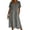 Grey, variant on Wdgfv Women's Summer Casual V Neck Button Down Shirt Dress Lightweight Flowy Midi Length with Pockets