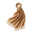 thumbnail image 1 of Qarigey Bufanda cálida para negocios Lana de cachemira con flecos para un look profesional Bufandas de punto fino de invierno Accesorios de disfraces rosa durazno, 1 of 6