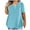 Light Blue, variant on Staron Plus Size Summer Tops for Women Casual V Neck Short Sleeve Blouse Loose Comfy Solid Basic Fashion Shirt, Navy XXL