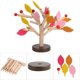 thumbnail image 3 of Bloques de construcción de madera, juego de árboles, rompecabezas DIY, juguetes ensamblados de madera 3D (hoja amarilla), 3 of 8