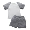 thumbnail image 2 of Uccdo Toddler Baby Boys Short Sleeve T Shirts Top + Shorts Kids Summer Outfit Set 1-5T, 2 of 7