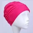 thumbnail image 6 of ZZwxWA Fashion Swimming Cap for Women, Pleated Elastic Long Hair Swim Hat Casual Comfy Swimming Hats Hot Spring Bathing Caps, 6 of 6