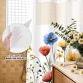 thumbnail image 3 of No Hook Shower Curtain, Red Blue Yellow Spring Floral Shower Curtains for Bathroom with See Through Top Window, Blooming Summer Botanical Waterproof & Washable Bath Curtain Long 72"x78", 3 of 9