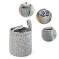 thumbnail image 3 of Floral Fabric Foldable Laundry Hamper with Handles Clothes Storage Bucket Large Capacity Collapsible for Nursery Bedroom Laundrys Room (Blue), 3 of 11