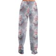 thumbnail image 7 of Christmas Womens Pajama Pants Comfy Christmas Print Flannel Pajama Pants Casual Wide Leg Holiday Pj Bottoms Fall Soft Lounge Sleepwear Pants Light pink XS, 7 of 7