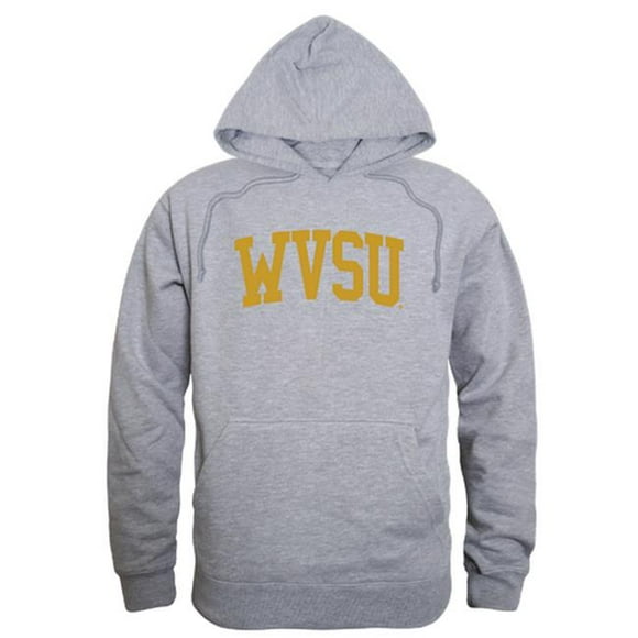 W Republic 503-404-HGY-05 West Virginia State University Men GameDay Hoodie, Heather Grey - 2XL