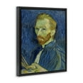 thumbnail image 4 of Stupell Industries Van Gogh Blue Self Portrait People Painting Black Floater Framed Canvas Art Print Wall Art, 17 x 21, 4 of 10