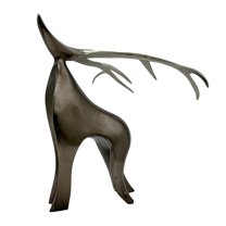 Bergamo Art Decorative Handmade Aluminum Abstract Modern Deer Sculpture Bronze