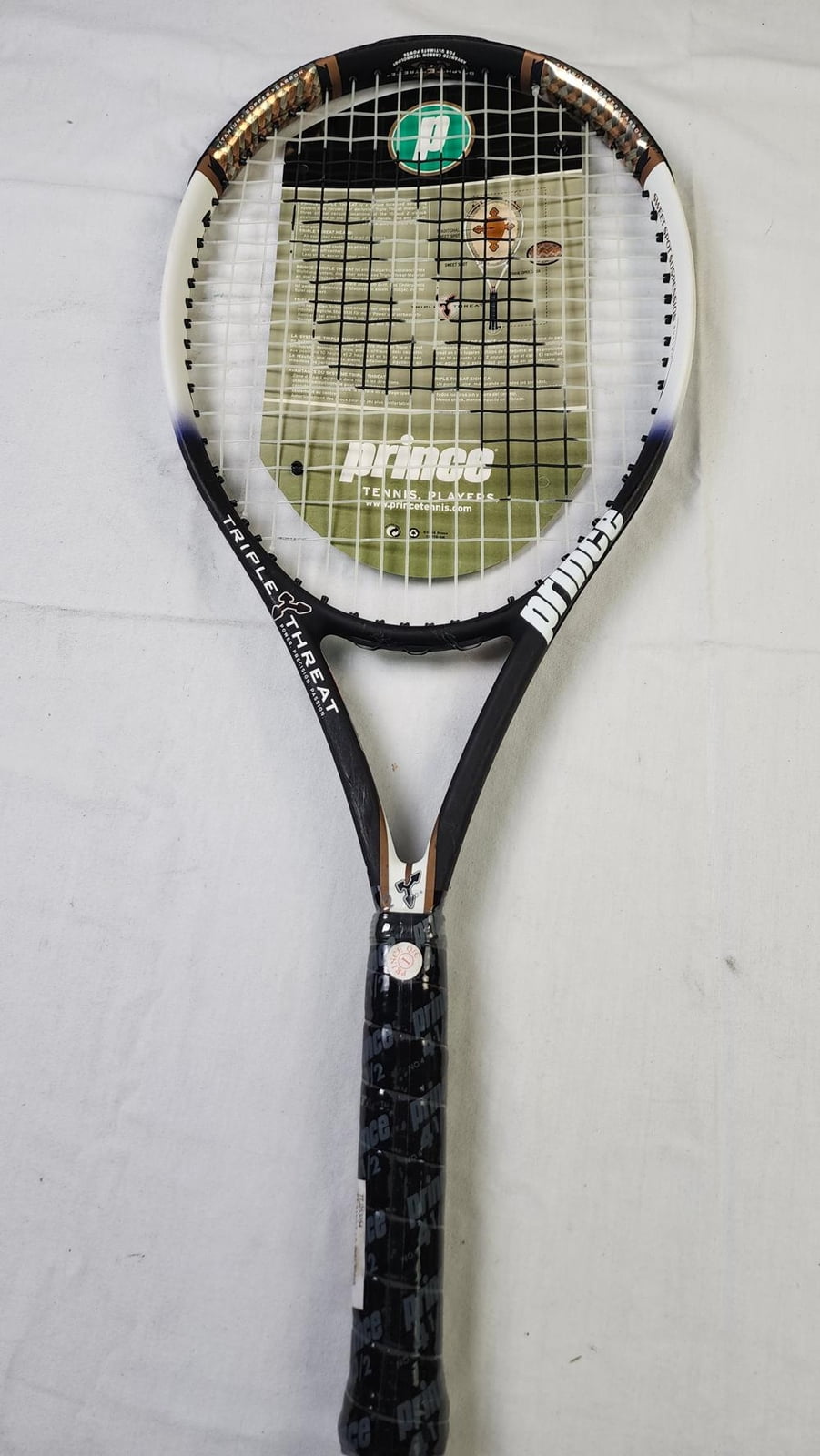 Prince Triple Threat Tennis Racket (TC68B) - 4 1/2 in, Strung, OS, Vintage