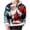 Blue, variant on Men's Christmas Hoodie 3D Santa Claus Cartoon Graphic Sweatshirt Merry Christmas Pullover Xmas Holiday Party Tops