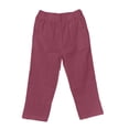 thumbnail image 5 of Women's Wide Leg Pants with Elastic Waist, Lightweight Breathable Loose Trousers for Summer Casual Beach Vacation, Flowy Palazzo, 5 of 6