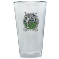 Classic Golf Putter Colored Pint Glass by Heritage Metalworks
